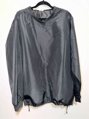 HPI Black Pullover Windbreaker Men’s Medium Lightweight Jacket